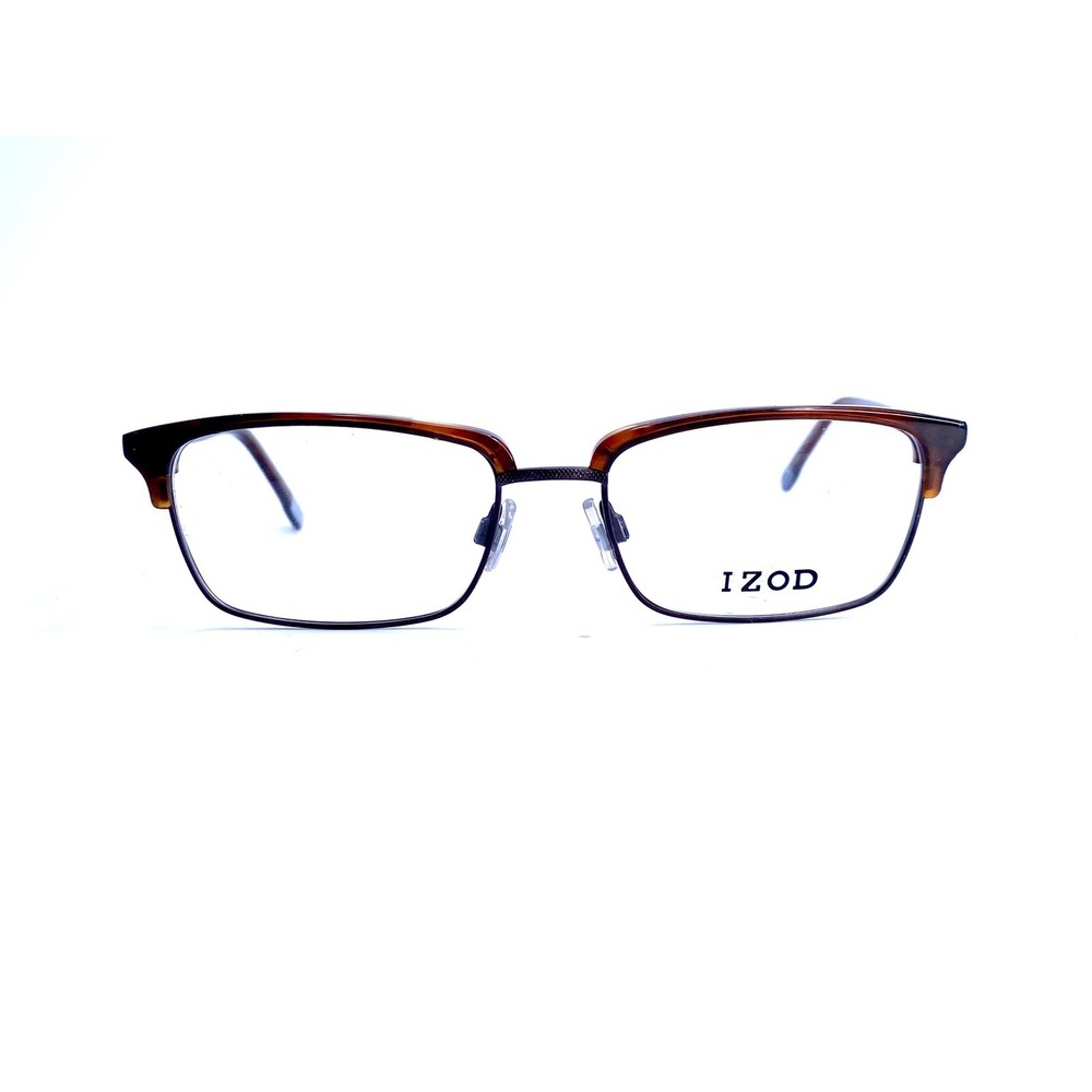 New IZOD Rectangular Brown Horn Club Master Glasses IZ 2091 54 17 145